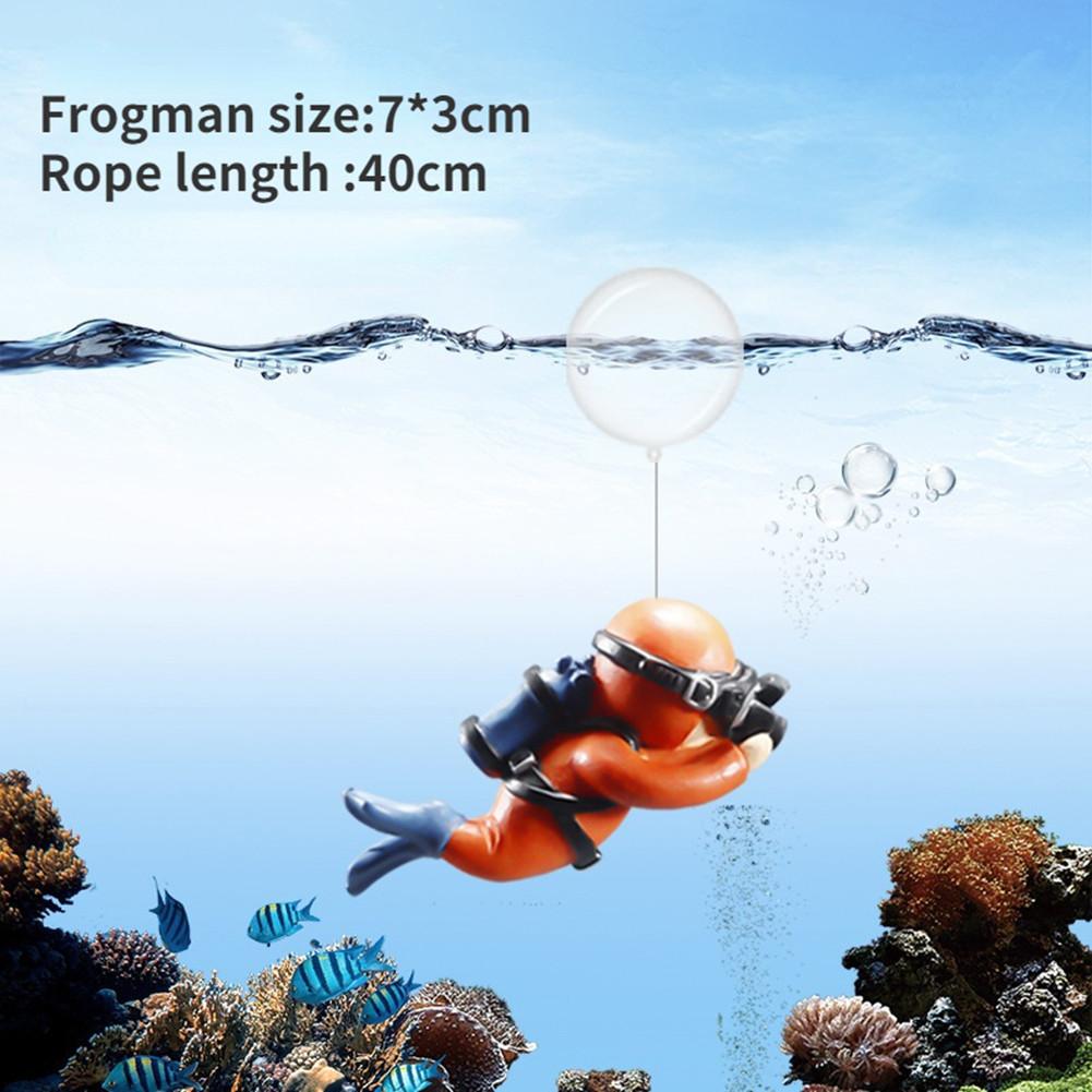 Resin Floating Diver Ornament Simulated Underwater World Aquarium Fish Tank Landscaping Decoration