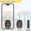 Key Fob for 08-12 Honda Accord/ 07-13 CRV/ 11-15 CR-Z/ 09-13 Fit/ 10-14 Insight Car Keyless Entry Remote Control, MLBHLIK-1T, 3 Buttons, 2Pcs