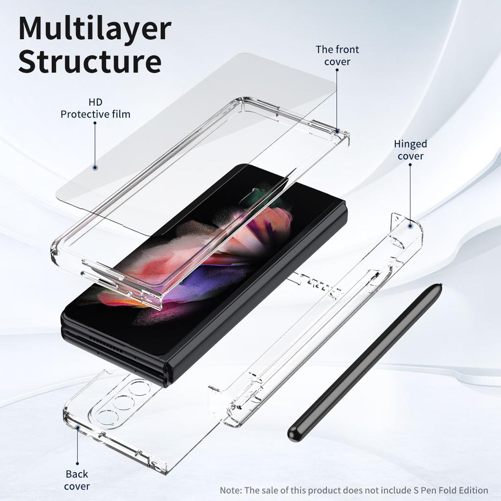 Полная защита переднего экрана защитная пленка чехол для Samsung Galaxy Z Fold 4 Fold3 Fold4 Fold2 Fold 3 2 Zfold3 5g S Pen чехлы