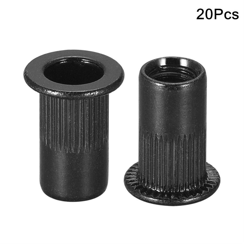 20Pcs Carbon Steel Zinc-Plated Threaded Insert Nut M3 M4 M5 M6 M8 M10 M12 Knurled Nuts