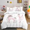 Cartoon Ballet Dancing Girl Duvet Cover Set Princess Style Twin Size Bedding Set Kids Girl Nordic Bed Cover Full Twin Queen King