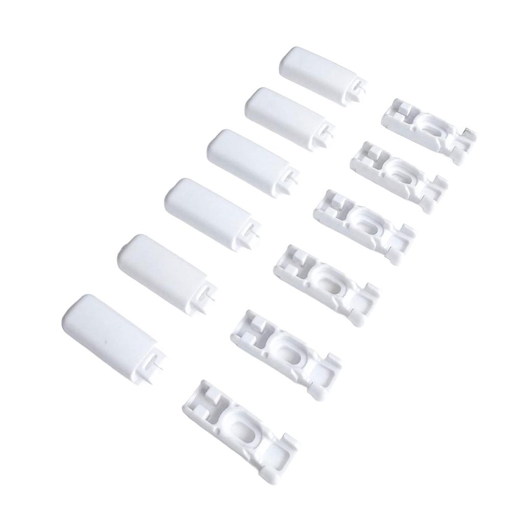 6PCS/Set Pleated Blind Spare Parts Clamp Carriers Tension Shoes For Tensioned Pleated Blinds For Adhesive Carriers