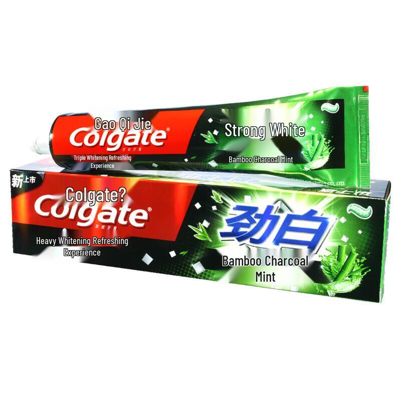 Colgate Мощная белая бамбуковая угольная мятная зубная паста