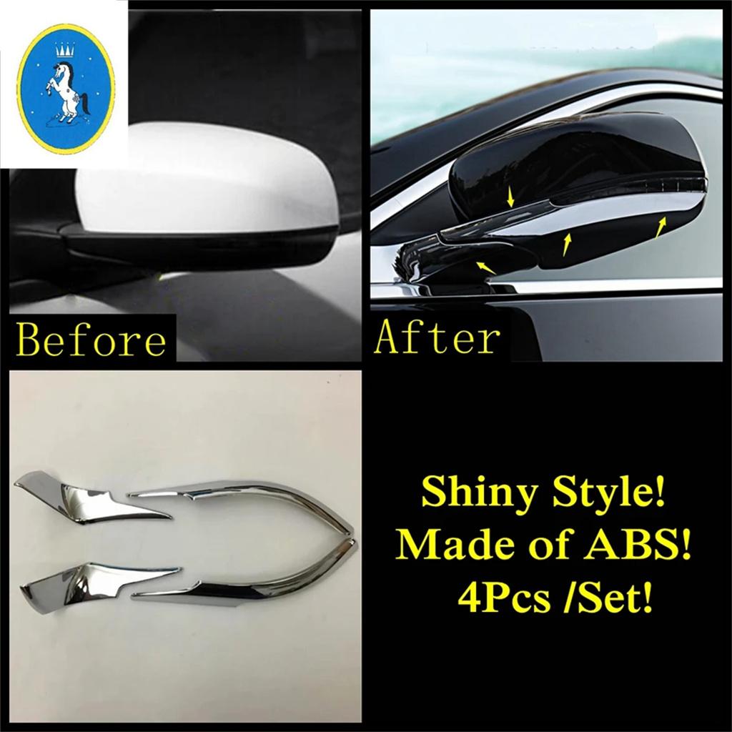 Auto Door Handle Bowl / Rearview Mirror Rubbing Protection Strip Cap Decor Cover Trim Accessories For Jeep Compass 2017 - 2024
