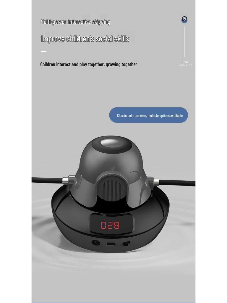 Умная электрическая скакалка с 10 уровнями регулировки и счетчиком с дистанционным управлением для тренировок детей