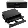 Black Kit Dash Storage Box Car Radio Pocket Drink Cup Holder Double Din