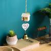 Chinchillas Wind Chimes Hanging Ornaments Small Bells Birthday Girl Gift Bedroom Room Decoration Ceramic Pendant Ornaments