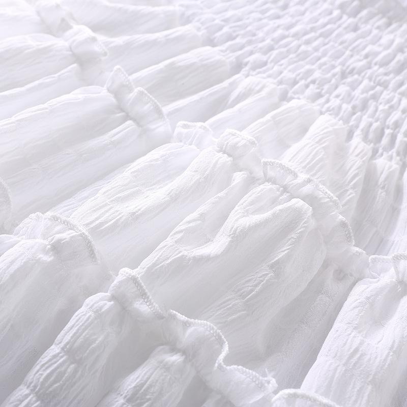 Плиссированное платье на бретельках для девочек, детское летнее повседневное платье принцессы с рукавами-бутонами, детская одежда для детей от 2 до 8 лет