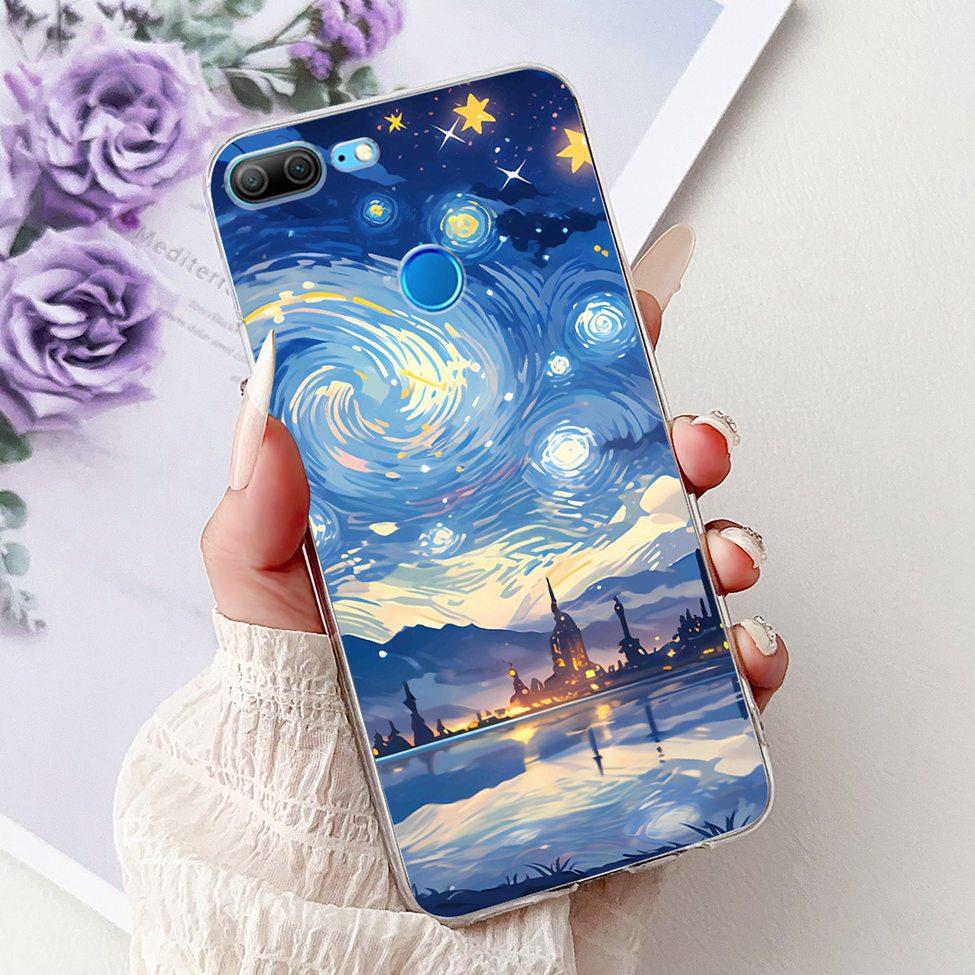 Прозрачный чехол для Honor 9 Lite Милый Кот Модные Цветы Смешная Расписная Задняя Крышка Для Чехла Телефона Honor 9Lite LLD-L21 LLD-L31 LLD-L11