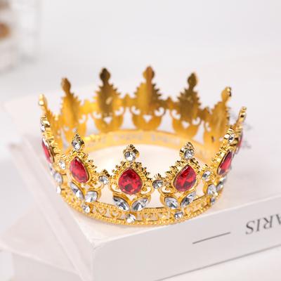 1 шт. Свадебная тиара Стразы Сплав Корона Невесты Принцессы Свадебные Аксессуары для Платья Корона Аксессуар для Волос Украшение для Торта Корона