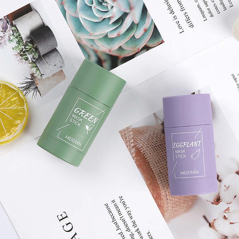 40 г Очищающая глина-карандаш с зеленым чаем, маска для контроля жирности, против прыщей, баклажан, тонкий твердый очищающий крем YSL