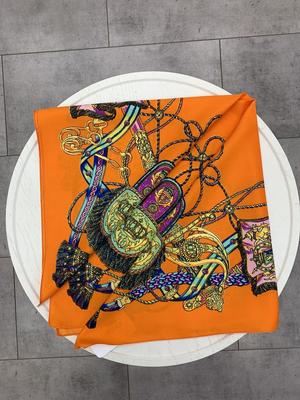 Квадратный шелковый шарф Женщины Шали N Дизайнер Принт Шифон  Шарф Foulard Леди Шея Шарфы Мягкие Биг Бандана