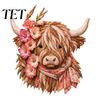 Textured Fabric Wall Hanging Highland Cow 3D Layered Art DIY Kit for Adults, Beginner-Friendly Collage Sewing Quilt Craft Set, Handmade Farmhouse