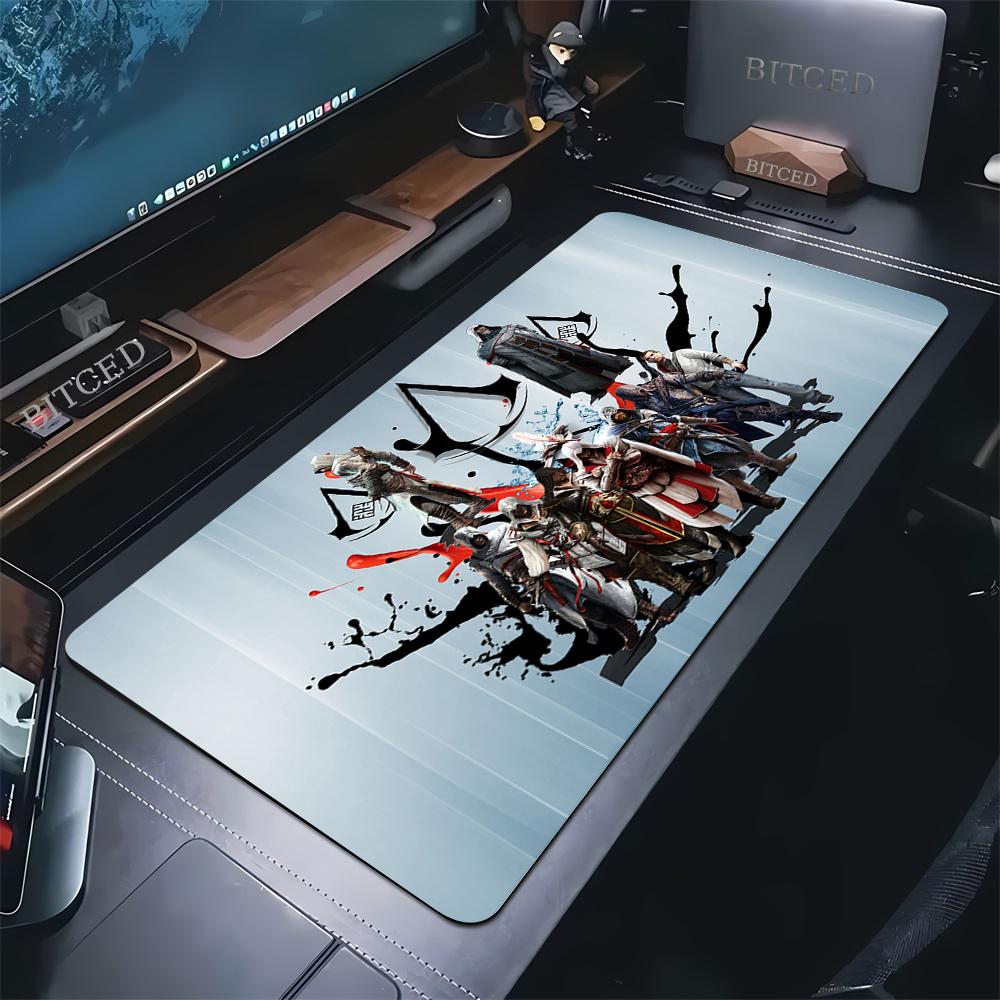 Большой коврик для мыши Assassin S Creed Игровой коврик для мыши Speed Настольный коврик 900x400 Игровые коврики для ноутбука Для офиса Ковер Настольные аксессуары