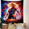 Captain Marvel Tapestry Wall Hanging, Brie Larson Space Hero Art, Marvel Movie Wall Decor for Bedroom Dorm