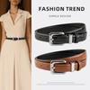 Leather Belt Women'S First Layer Of Cowhide With Suit Dress Girls Waist Thin Belt