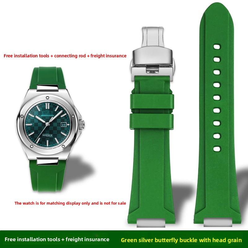 5 цветов Фторкаучуковый Ремешок для часов Для IWC Engineer IW328903 IW328901 IW328902 Водонепроницаемый FKM Ремешок для часов Мужской Резиновый Браслет