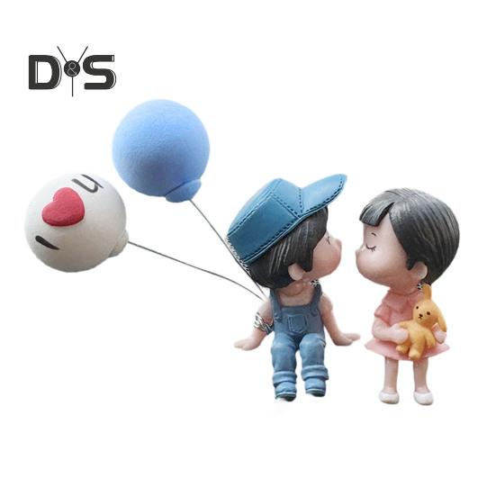 Украшения для автомобиля, милые фигурки пар из мультфильмов, воздушные шары, украшения для приборной панели автомобиля, украшения для домашнего офиса автомобиля