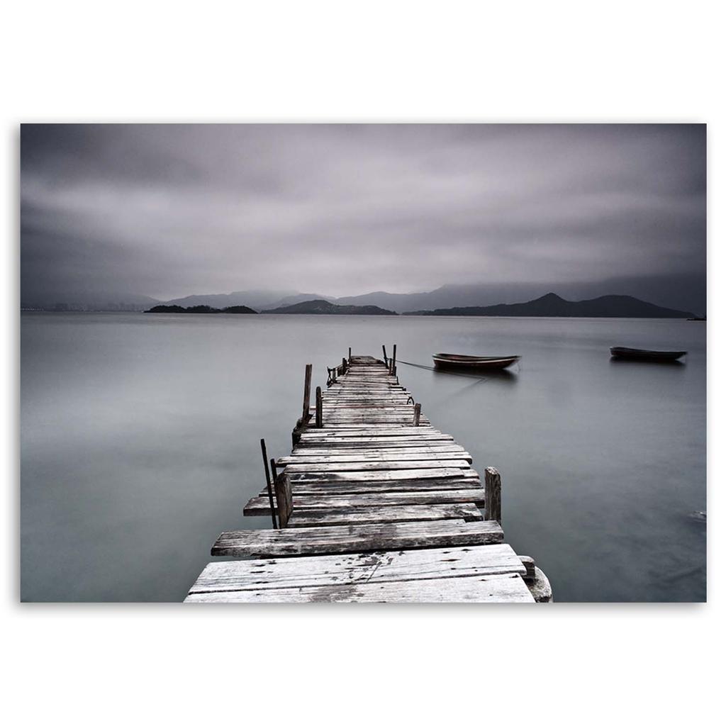 Canvas print, Pier lake landscape