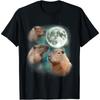 Printed Funny Capybara T Shirt For Men Retro Pattern T-Shirts Summer Casual Fashion Loose T-Shirts Round Neck Tops Streetwear