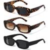 JASPIN Rectangle Sunglasses for Women Men Y2k Sun Glasses UV Protection | Chic Sunnies 90s Retro Trendy Narrow Shades Square Frame Vacation