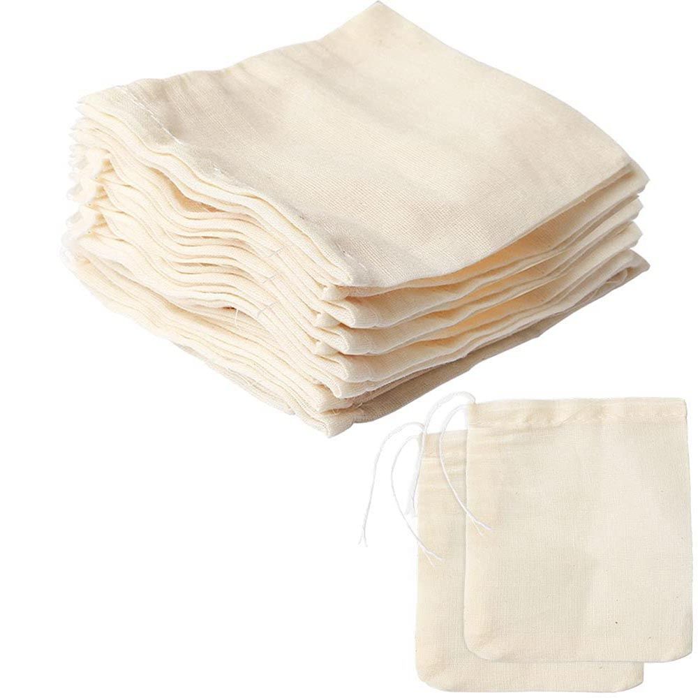 Принадлежности Фильтр для неотбеленного чая Пакеты для упаковки продуктов Мешок-саше Муслиновый мешок Хлопковый мешочек Сумки на шнурке