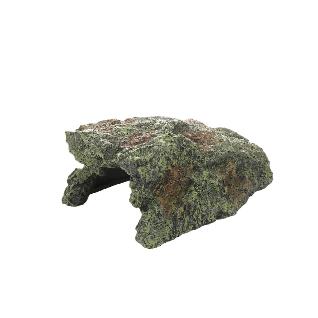 Пещера-укрытие для рептилий и платформа для черепах, смоляное украшение - искусственная скала для аквариумов.