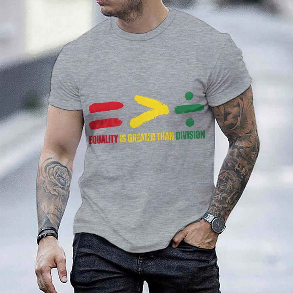 Equality Is Greater Than Division Math Symbol Black History T-ShirtUnisex Math Teacher Gifts Tshirts Fun Juneteenth Tshirt