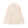 AMI Autumn and Winter Classic Heart Embroidered Casual Cotton Solid Color Long Sleeved Shirt On the Chest