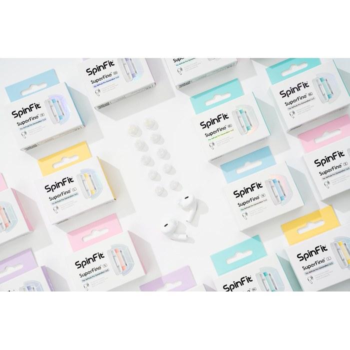 SpinFit SuperFine AirPods Pro (1-е и 2-е поколение) Советы по уху (Размер M, 1 пара/Адаптер 1 пара) Голубое небо