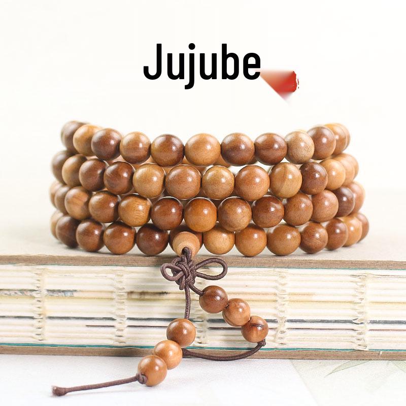 Деревянные браслеты из бусин сандалового дерева - 108 бусин, унисекс украшения для пар