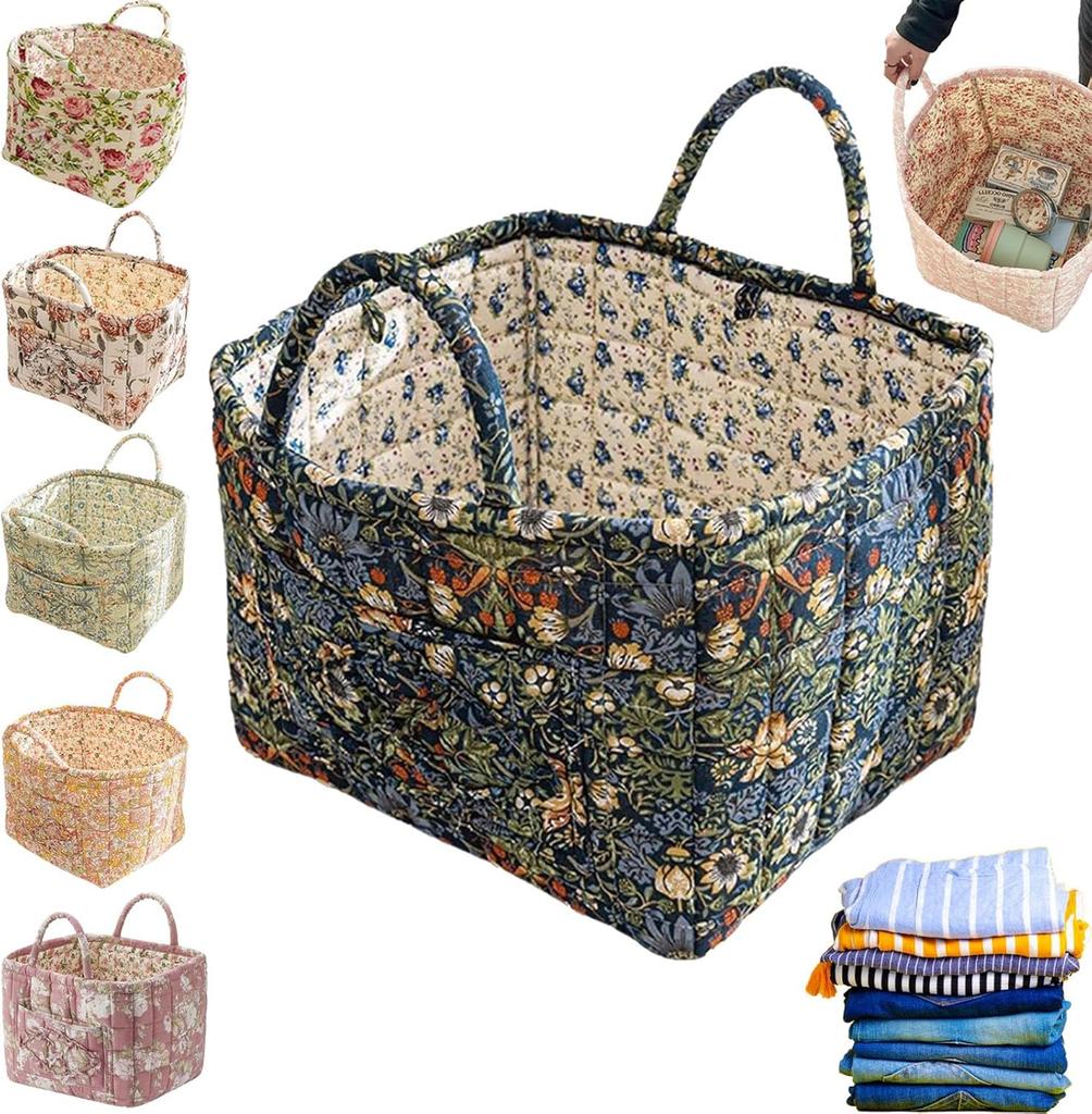 Корзина для хранения ткани в стиле бохо, цветочные корзины для белья, декоративные корзины большой вместимости, переносная складная сумка для хранения одежды и всякой всячины