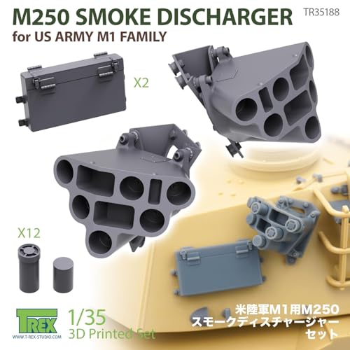 T-Rex Studio Модель 1/35 Современный американский дымовой гранатомет M250 для ВС США. Семейство основных боевых танков M1 Abrams Армии США, Пластиковая модель, Детали набора TR35188 (Та