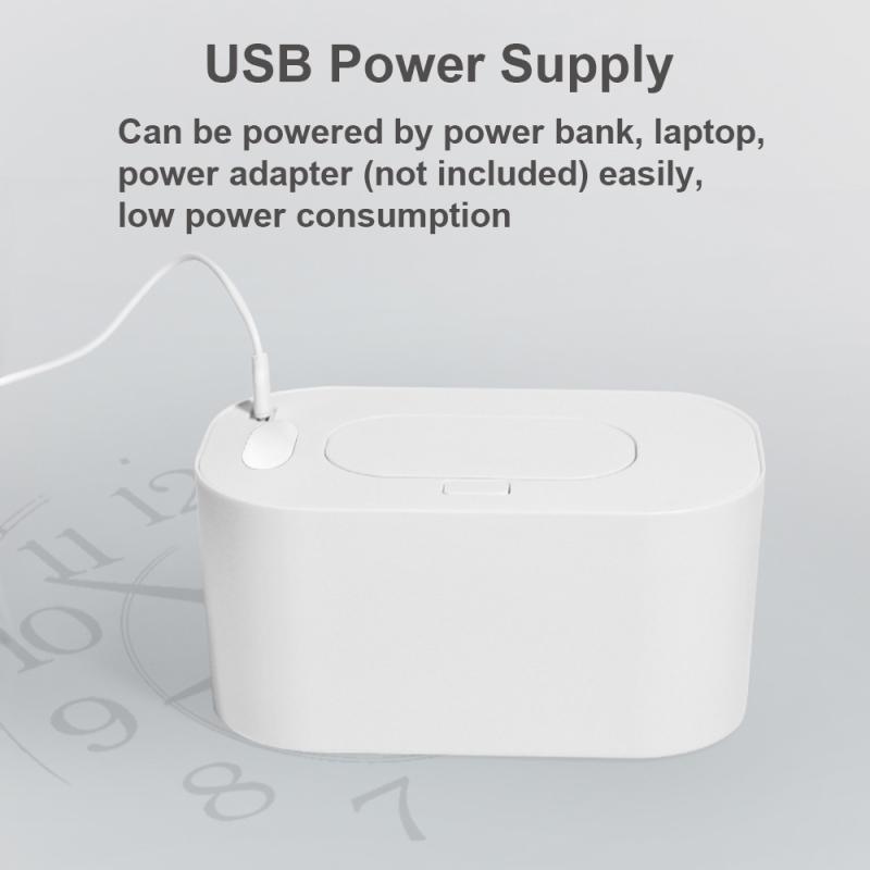 Подогреватель детских салфеток с цифровым дисплеем, большой емкости, подогреватель влажных детских салфеток, питание от USB, регулируемая температура нагрева