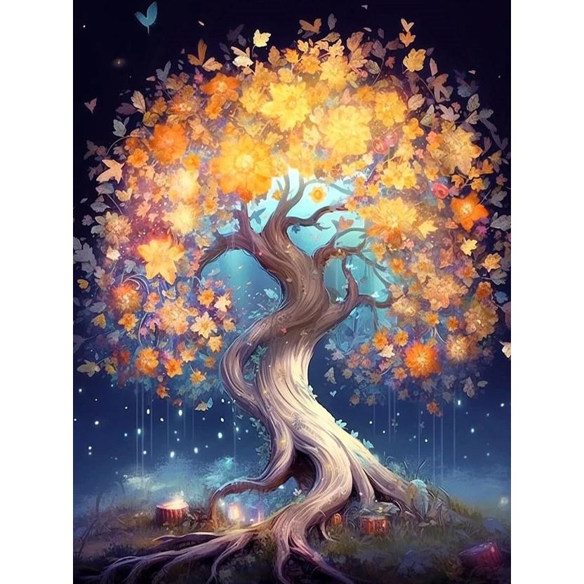 Diamond Mosaic Landscape 5d Painting Tree of Life Diy Embroidery Book Art Gift Set Home Decorative Rhinestone Pictures