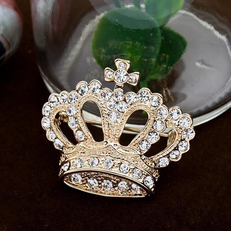 Модная элегантная женская брошь в форме короны принцессы на платье