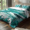 Shark Bedding Set 2/3 Piece Sea Life Print Microfiber Duvet Cover with Zipper Pillowcase, Bedroom Decoration Gift for Boys