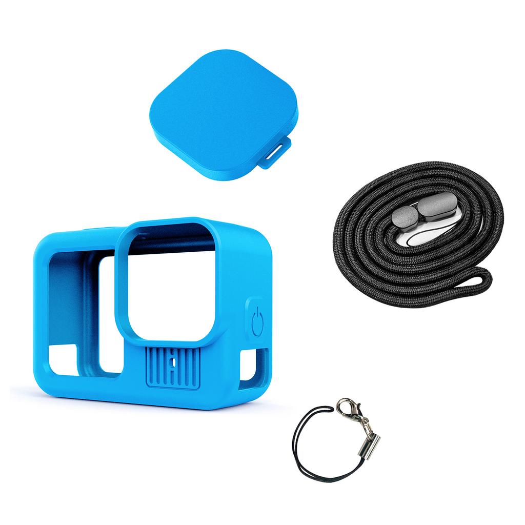 Silicone Protective Case with Lens Cap For GoPro Hero 13 Camera Case Protective Sleeve With Lanyard for Outdoor