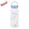 2025 New Model 1L Large Capacity Thermos Cup with Wide Mouth, Portable Handle, Sports Water Bottle, Outdoor Printed Water Cup for Women
