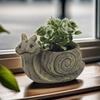 Суккулентный горшок с животными, цветочные горшки из смолы для помещений, уникальные формы в виде черепах/улиток/ежей, контейнер для растений
