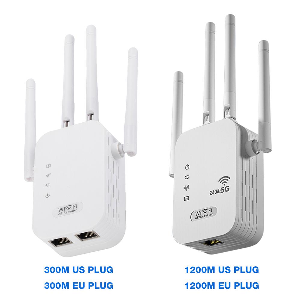 Беспроводной WiFi-повторитель 1200 Мбит/с с портом WAN/LAN, двухдиапазонный 2,4 ГГц/5 ГГц, расширитель WiFi с 4 антеннами, усилитель Wi-Fi сигнала для дома