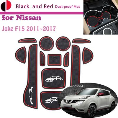 Резиновый коврик с дверной канавкой для Nissan Juke F15 Qazana 2011 ~ 2017, подушка, слот для хранения ворот, подставка, пылезащитная внутренняя наклейка для автомобиля