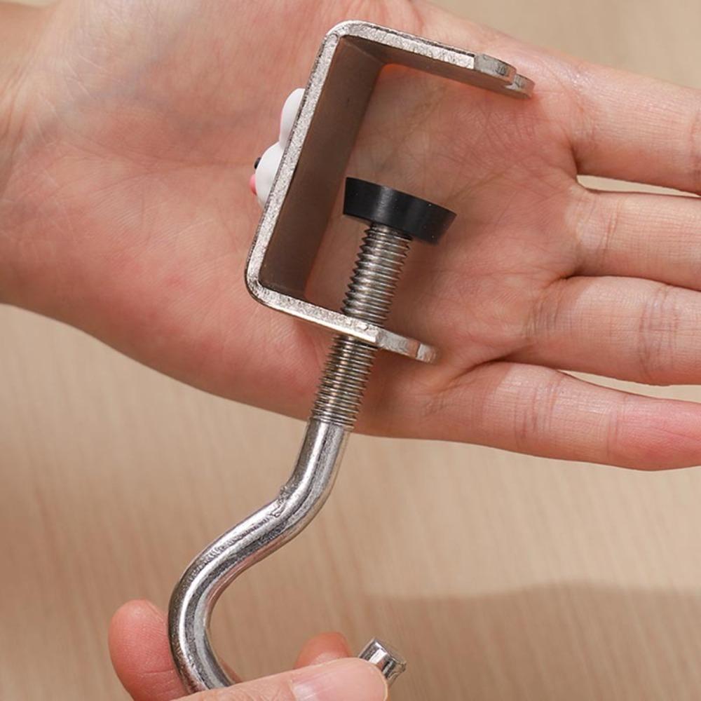 Adjustable Desk Side Hook Removable Table Edge Storage Hook New Schoolbag Hook  Student