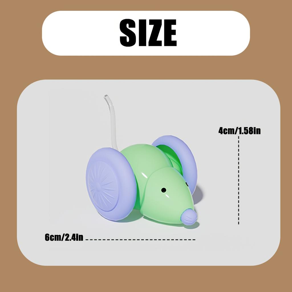 Интерактивная игрушка для кошек со светящимся хвостом - USB-зарядка, силиконовая игра-погоня за мышкой для всех пород