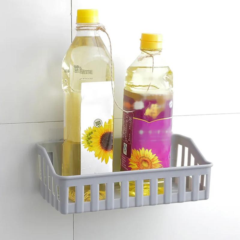 Organizzatore Per Bagno In Plastica Portaoggetti Foro Per Wc Gratuito Shampoo Sapone Supporto Cosmetico Mensole Doccia A Parete