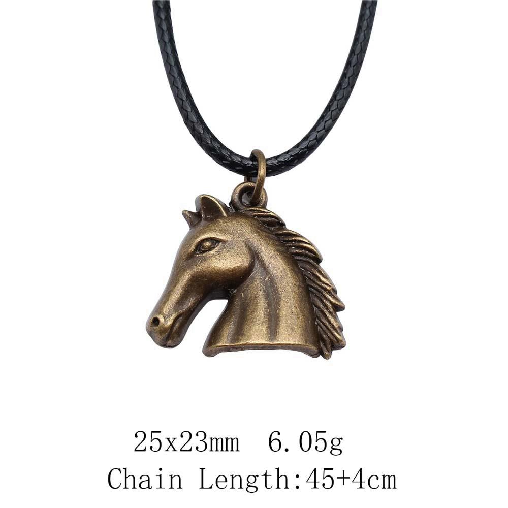 Новинки Чокеры Ожерелья Для Женщин Ожерелье С Слоном И Лошадью Кожаная Цепочка 45см Сувенирные Подвески На Шею