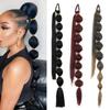 Synthetic Bubble Ponytail Extensions For Women Long Bubble Braid Ponytail Ponytail With Hair Tie