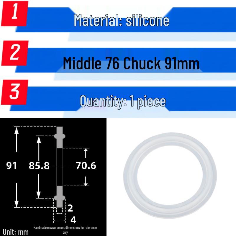 Silicone Quick-Release Sealing Ring & PTFE EPDM Fluoro Rubber Gasket Set