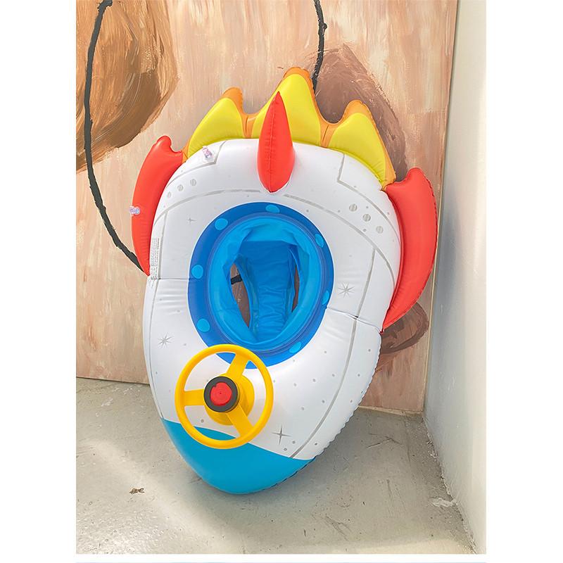 Надувной детский плавательный круг 0-3 года Детский руль космического корабля Сиденье для плавания