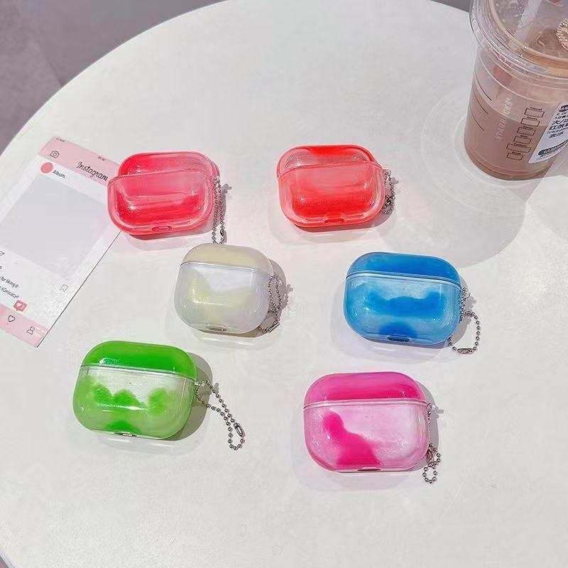Glitter quicksand luminous white background suitable for apple AirPods 1 earphone cover pro1 earphone case protective cover
